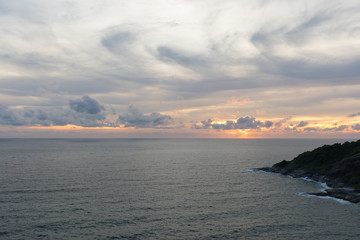 Fototapeta premium Orange sky at sunset