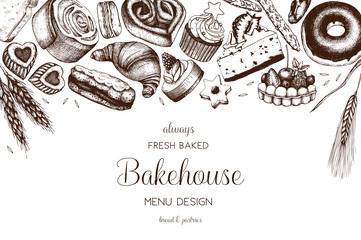 hand drawn baking design
