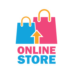online store / online shopping logo for your business online. vector illustration