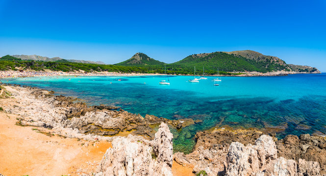 Malerisch Bucht Strand Cala Agulla Spanien Mallorca Mittelmeer Balearen
