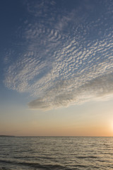 Sea at sunset.