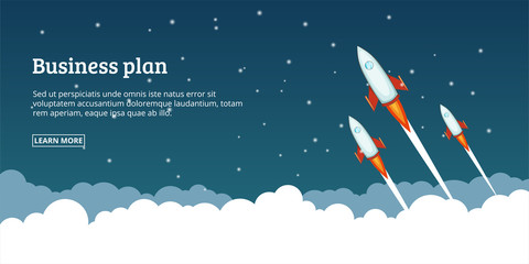 Business plan launching concept, cartoon style © ylivdesign