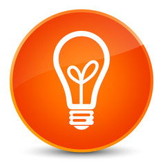 Bulb icon elegant orange round button