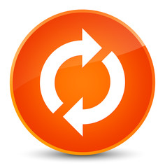 Update icon elegant orange round button