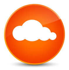 Cloud icon elegant orange round button
