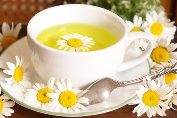 Chamomile Tea Closeup