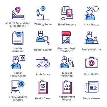 Medical & Health Care Icons Set 2 - Outline Series