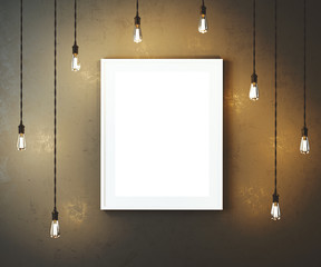 dark wall frame mockup