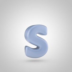 Serenity color letter S lowercase isolated on white background