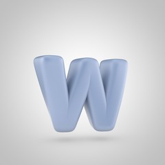 Serenity color letter W lowercase isolated on white background