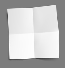 Folded in a quarter note sheet on a dark background. Ready for your design.