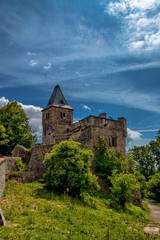 Fototapeta na wymiar Castles on the Rhine river, Germany