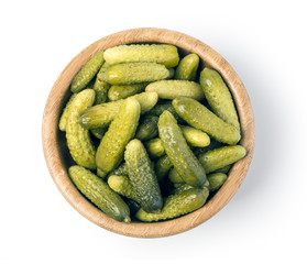 Bowl of cucumber isolated