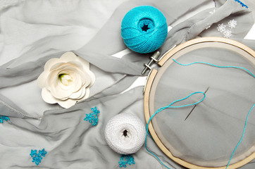 Abstract composition with handmade stuff.