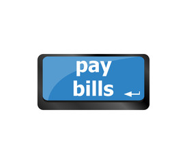 pay bills button on the computer keyboard key