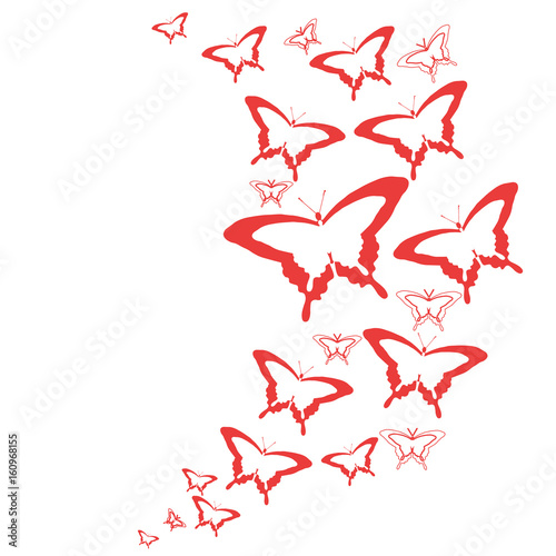 Download "Red butterfly isolated on white. Beautiful butterfly ...