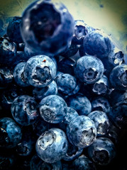 Blaubeeren von oben