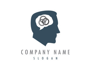 Man idea concept logo