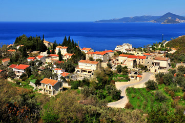 Naklejka na ściany i meble Scenic view of an village near Budva, Montenegro