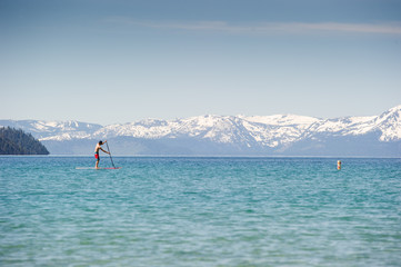 paddle boarding