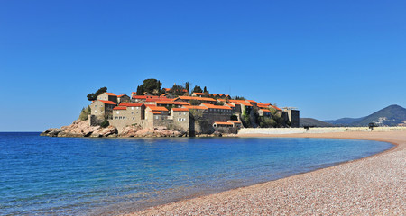 Sveti Stefan resort, adriatic sea, Montenegro