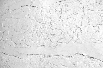 abstract white background with cracks in the paint. Texture. The horizontal frame.