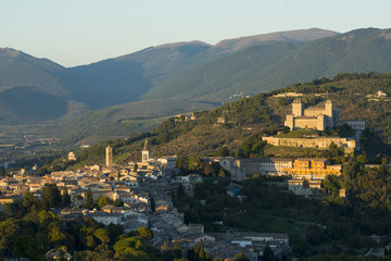 Fototapeta na wymiar skyline of Spoleto italy