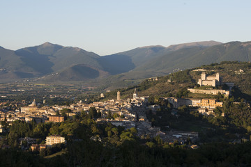 Fototapeta na wymiar skyline of Spoleto italy