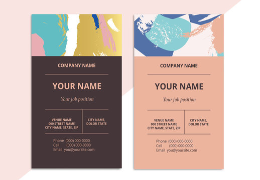 Patterned Business Card Layout 1
