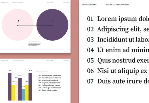 Layout presentazione colorata