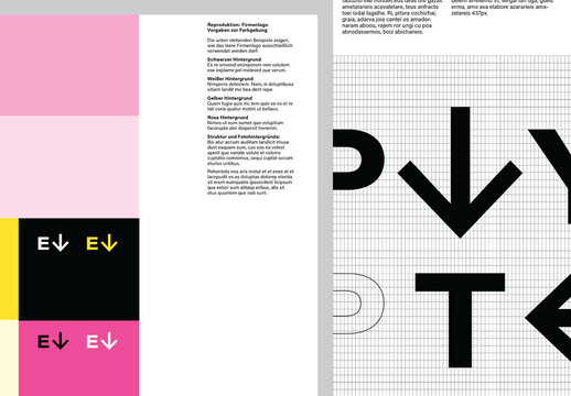 &Uuml;berzeugendes Markenhandbuch-Layout