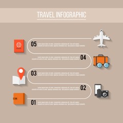 Travel infographic with flat style