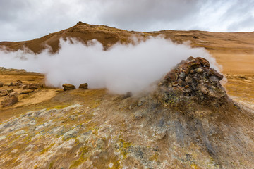 Geothermal Area Hverir, Hverarond, Northern Iceland
