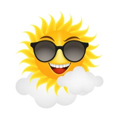 Smiling Sun and cloud