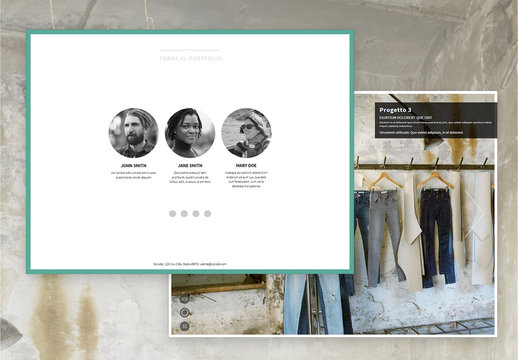 Layout portfolio a mosaico interattivo