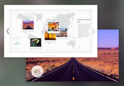 Layout presentazione viaggio interattiva
