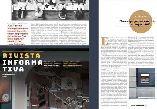 Layout rivista informativa