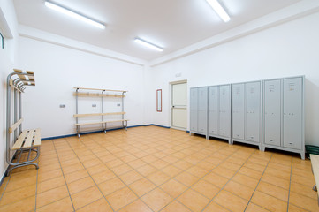 Empty dressing in the gym