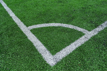 football field with artificial turf, angle, background