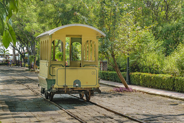 Old Railcar at Historic Park Guayaquil Ecuador