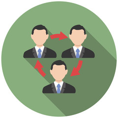 Communication, businessman Icon. flat design. Vector illustration.