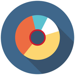 Pie chart Icon. flat design. Vector illustration.