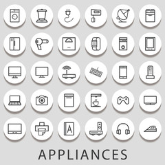 Appliances.Line icons