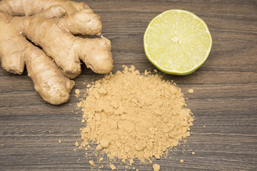 Ginger, powder and root