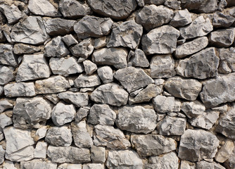 rocky stone wall background texture - large natural rocks
