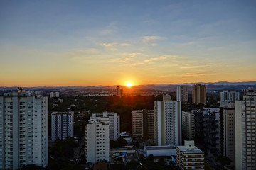Fototapeta premium City Sao Jose dos Campos, SP / Brazil, at sunset photo