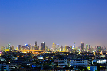 Fototapeta na wymiar Bangkok, capital city of Thailand at twilight