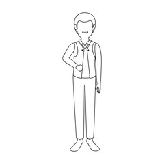 Fototapeta premium man faceless avatar icon vector illustration graphic design