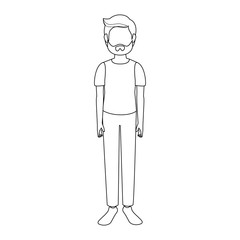 man faceless avatar icon vector illustration graphic design