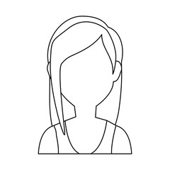 woman face cartoon icon vector illustration graphic design